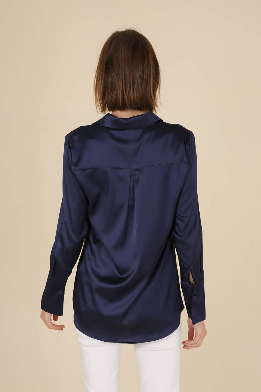 Léa satin shirt (S-M-L-XL) FW26 - CK08091: Black / 1S-1M-1L-1XL