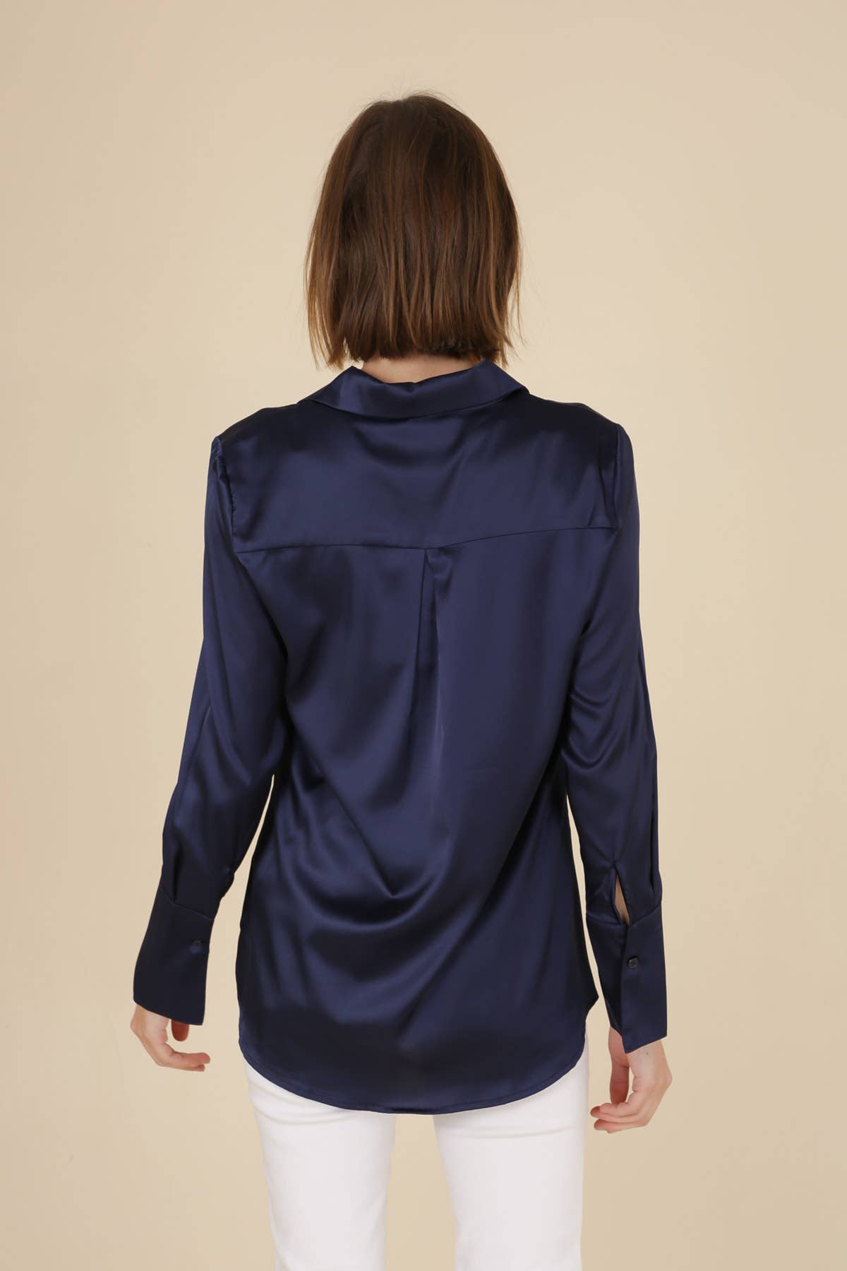 Léa satin shirt (S-M-L-XL) FW26 - CK08091: Choco / 1S-1M-1L-1XL