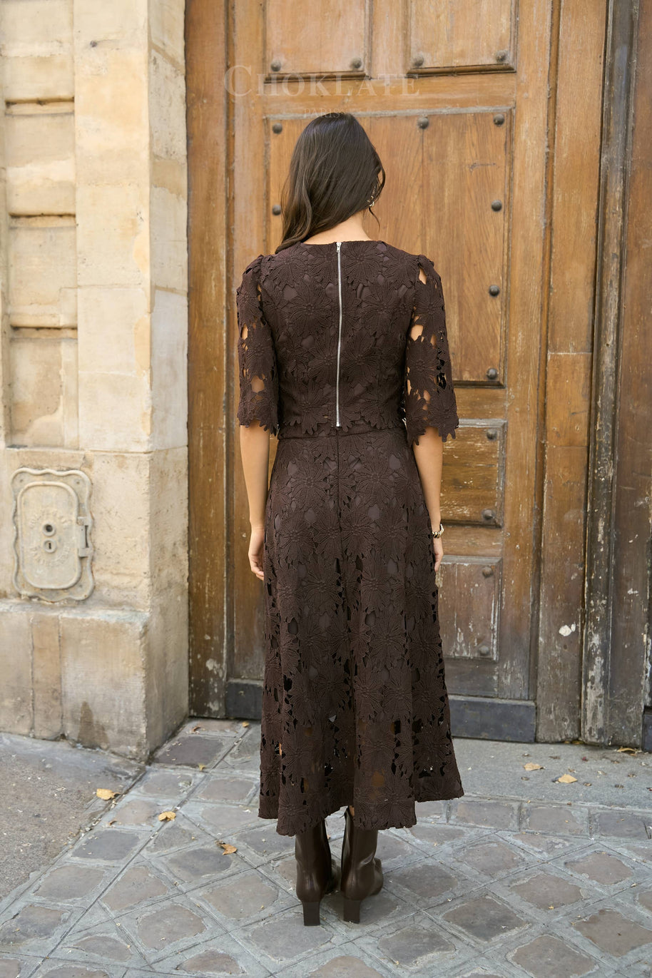 Chloé long lace skirt