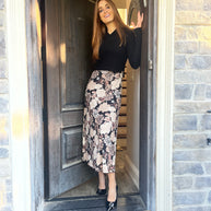 Floral Mesh Midi Slip Dress - promesa