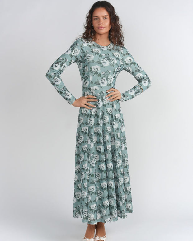 Ruched side detail mesh dress