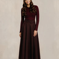 Mini Cable Knit Top - Mulberry