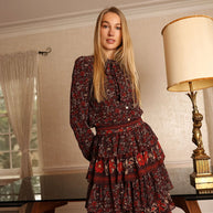 CHELSEA FLORAL RUFFLE SKIRT