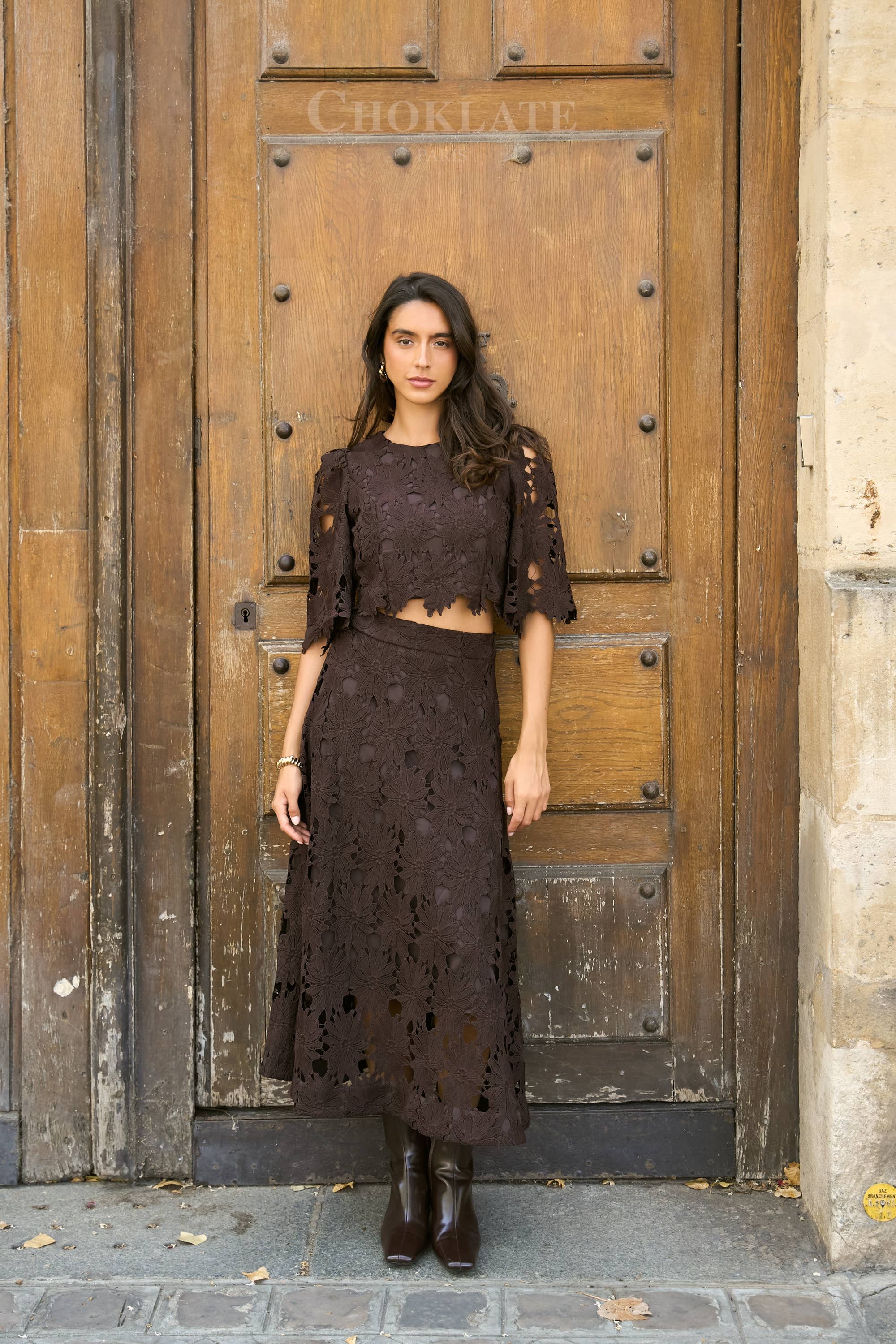 Chloé long lace skirt