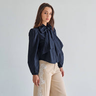 AT3430 Tie neck blouse