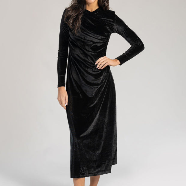 Velvet V Dress- Loup