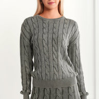 Cable Knit Wash Sweater