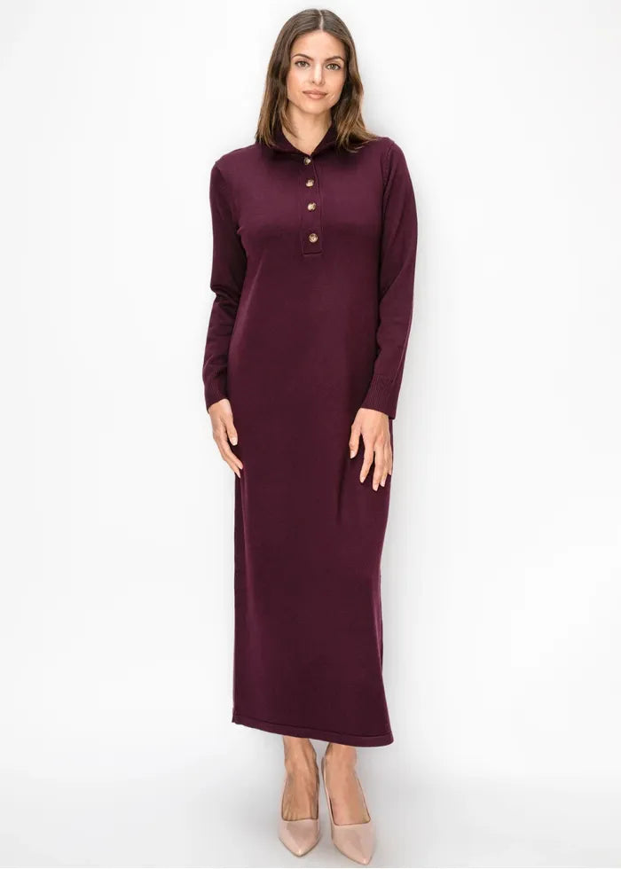 Knit polo dress