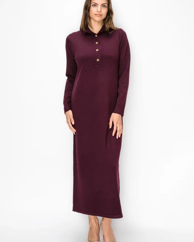 Knit polo dress