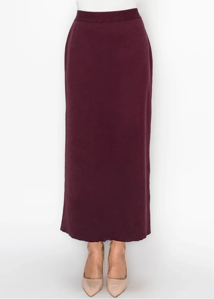 Aline solid knit skirt