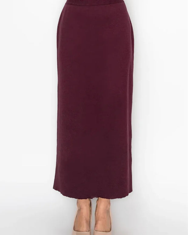 Aline solid knit skirt