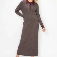 Heather cable skirt