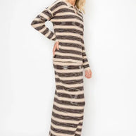 Stripe knit Aline skirt