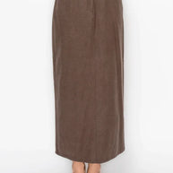denim style midi skirt￼