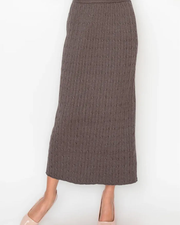 Heather cable skirt