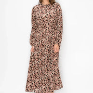 Belted floral dress