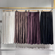 Reese set: blouse & flowing skirt burgundy