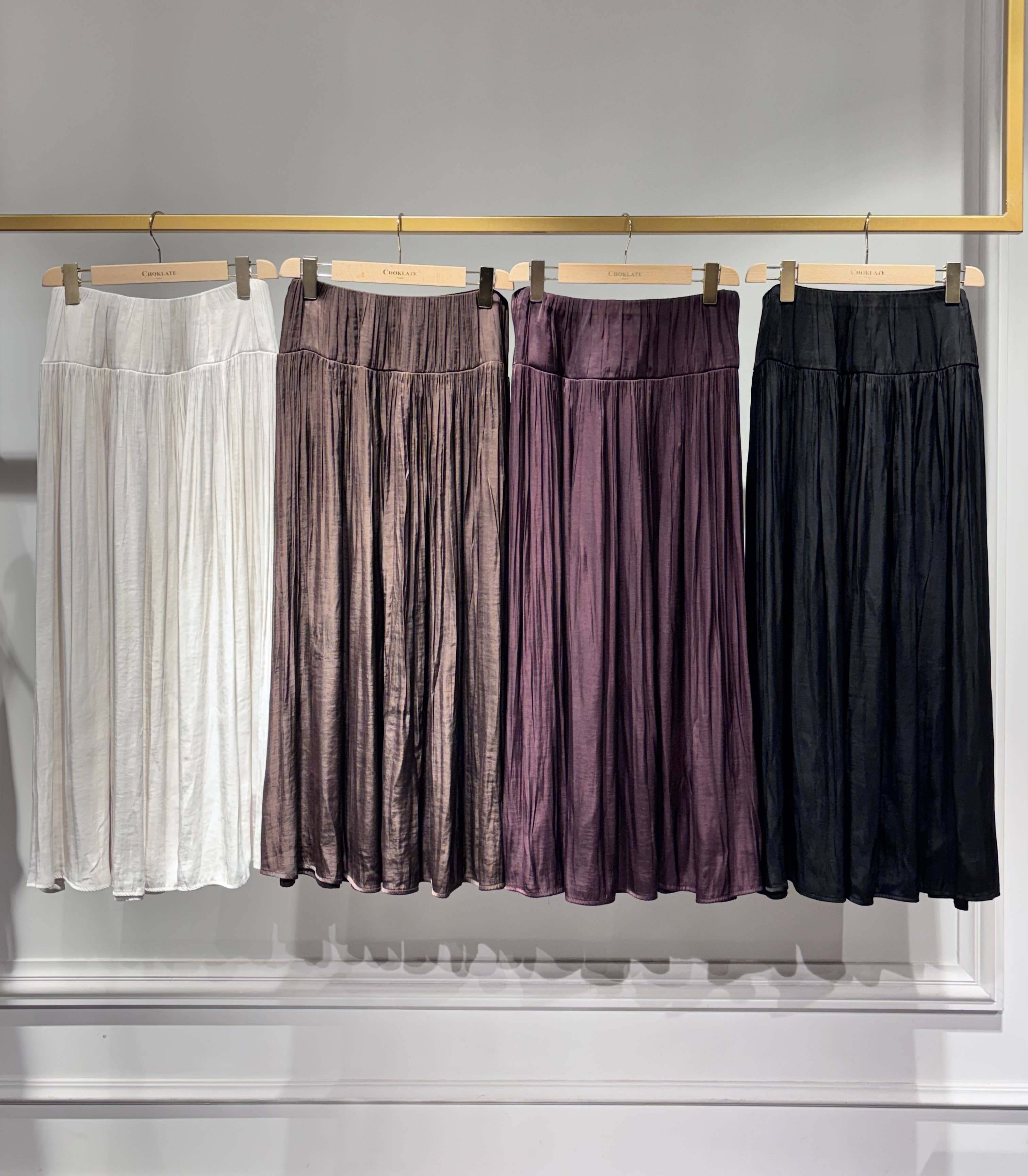 Reese set: blouse & flowing skirt burgundy
