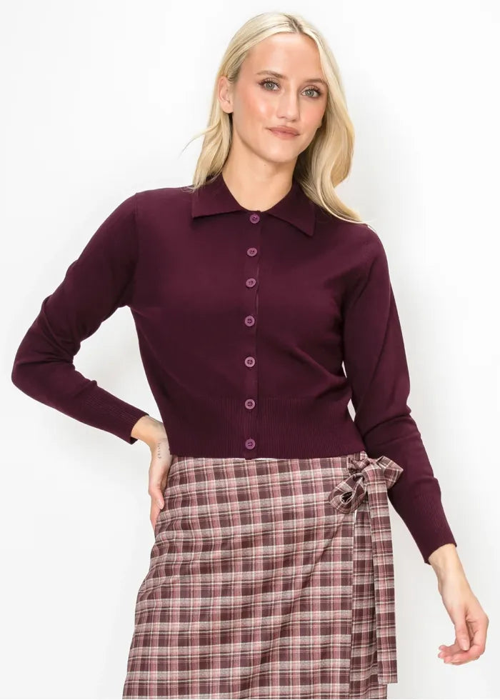 Collard cardi