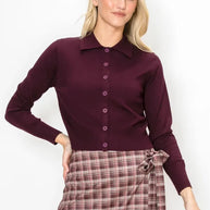Collard cardi