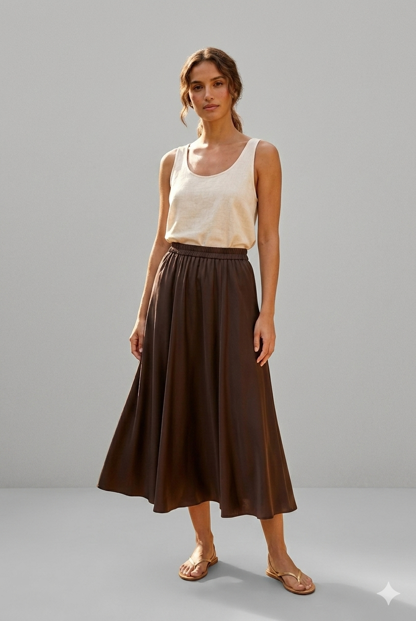 Valentine satin polka-dot print skirt