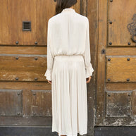 Reese set: blouse & flowing skirt burgundy