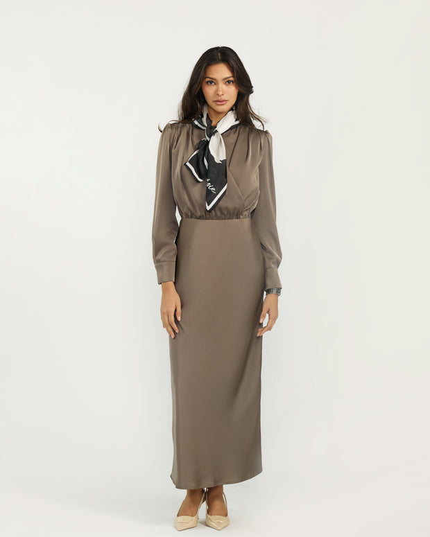 Silk Drape Dress - Fringe Boutique