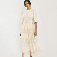 Lace Tier Maxi Dress
