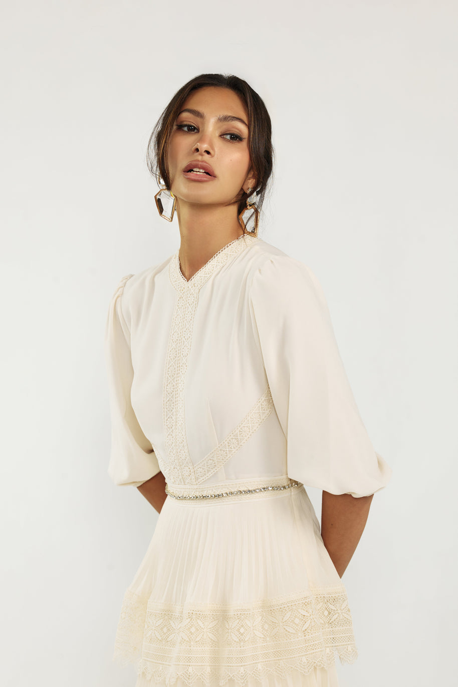 Lace Tier Maxi Dress