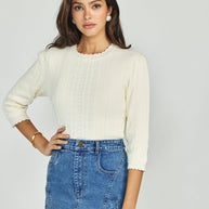 Pointelle Sweater