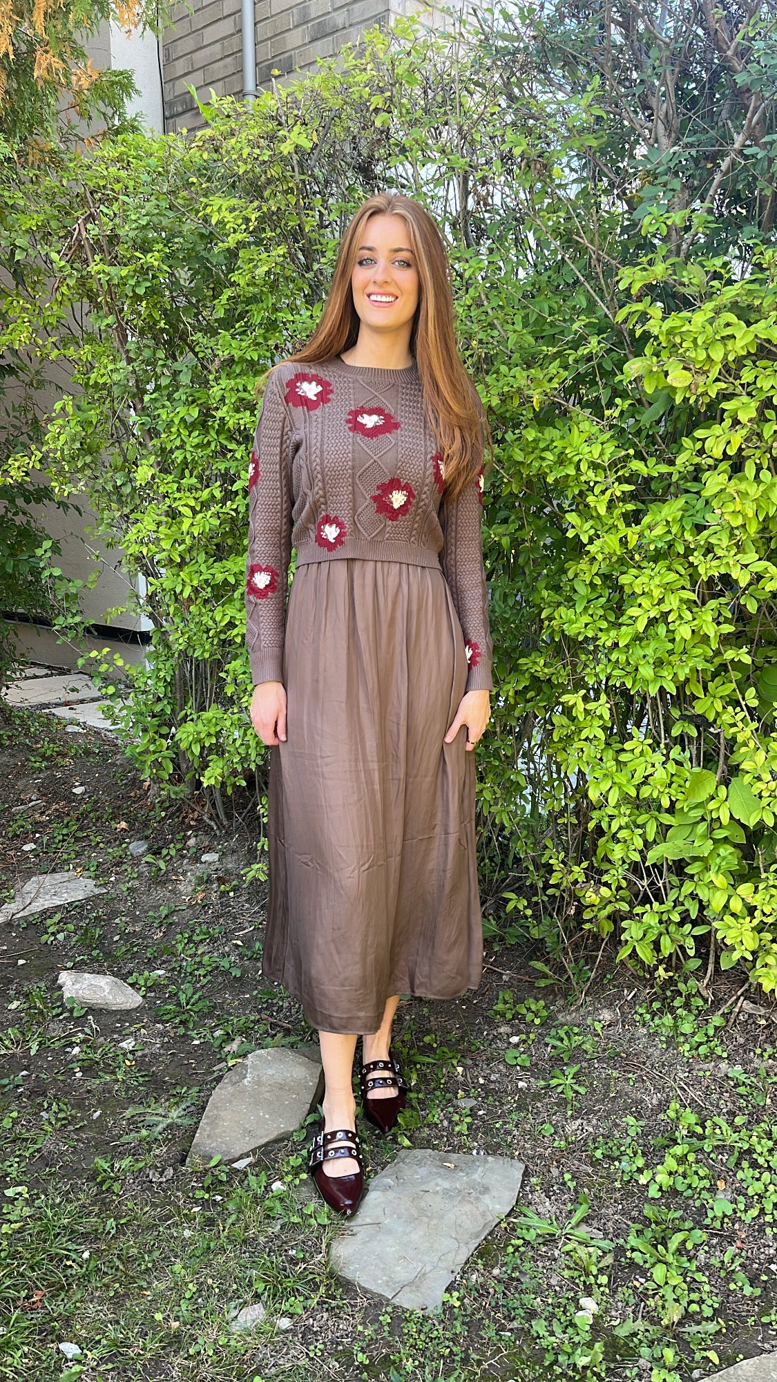 Brown and Orange Dress set- Luella