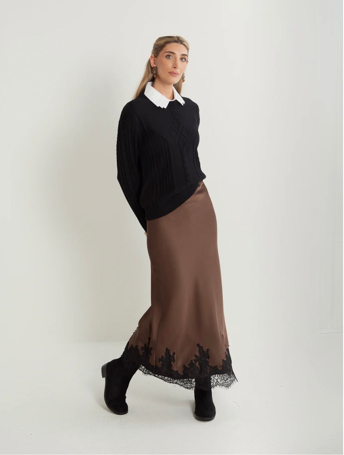 Slip Skirt with Lace
