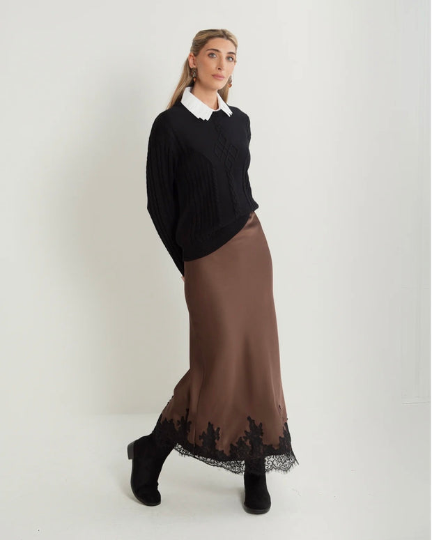 Slip Skirt with Lace