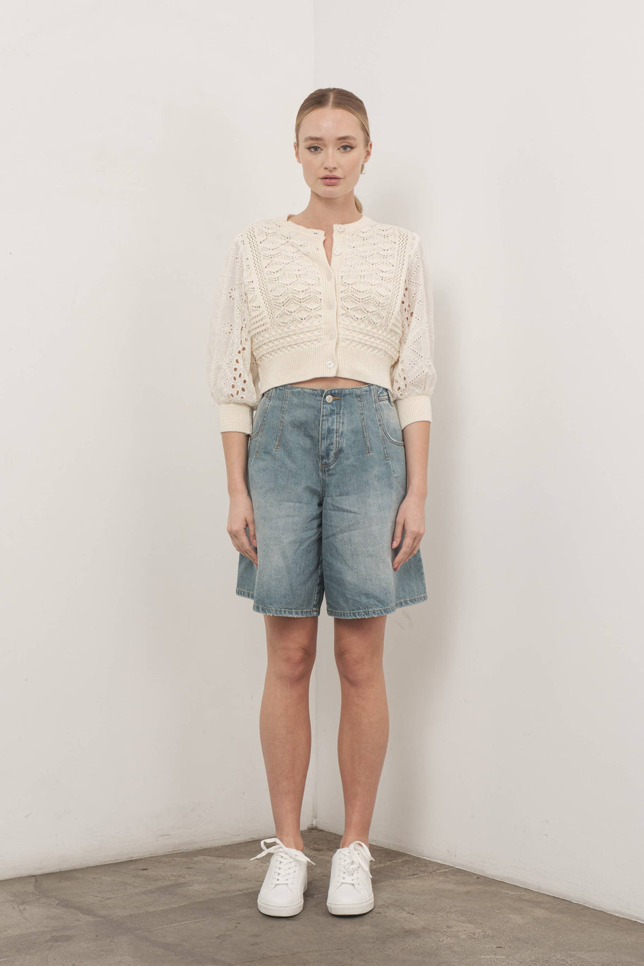 HENDRY 3/4 SLEEVES CARDIGAN ￼