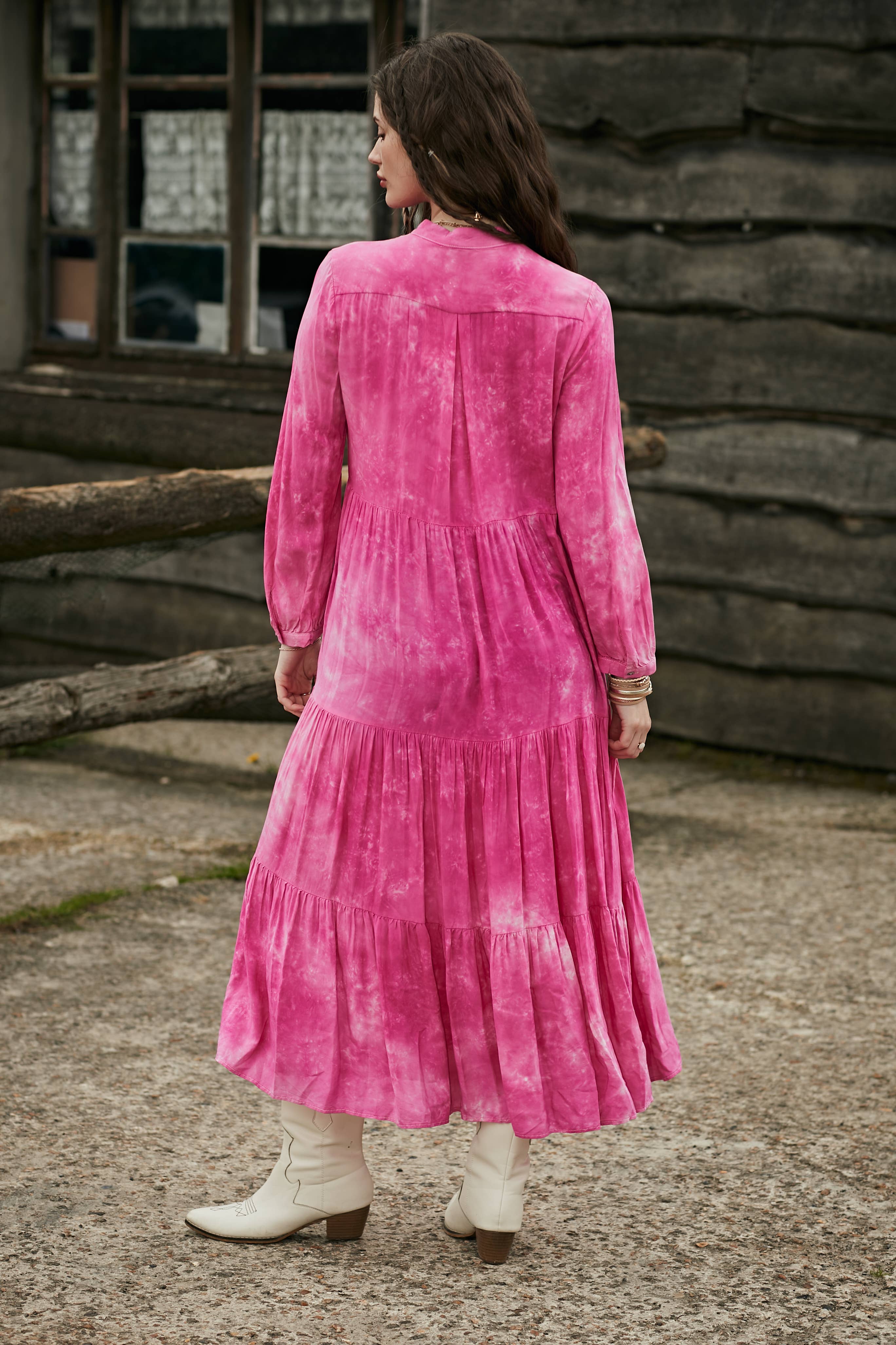 Washed shirt dress