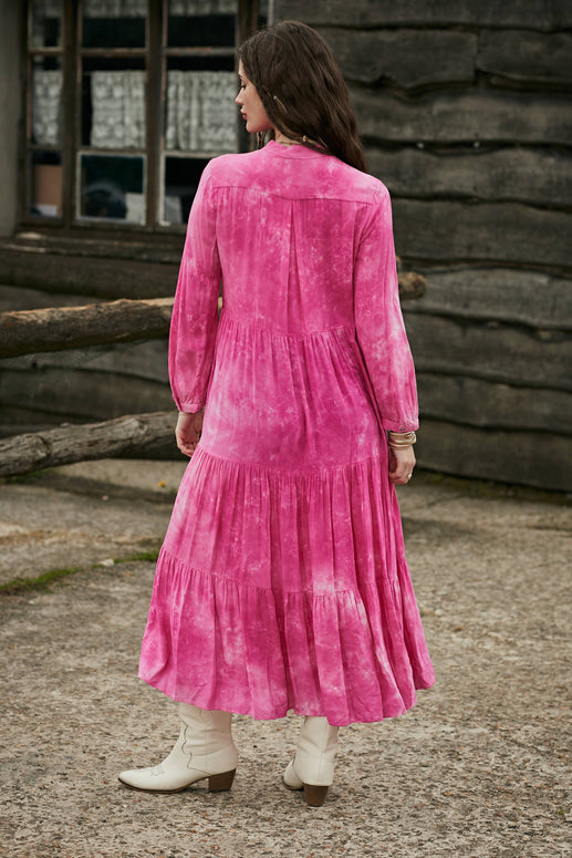 Washed shirt dress