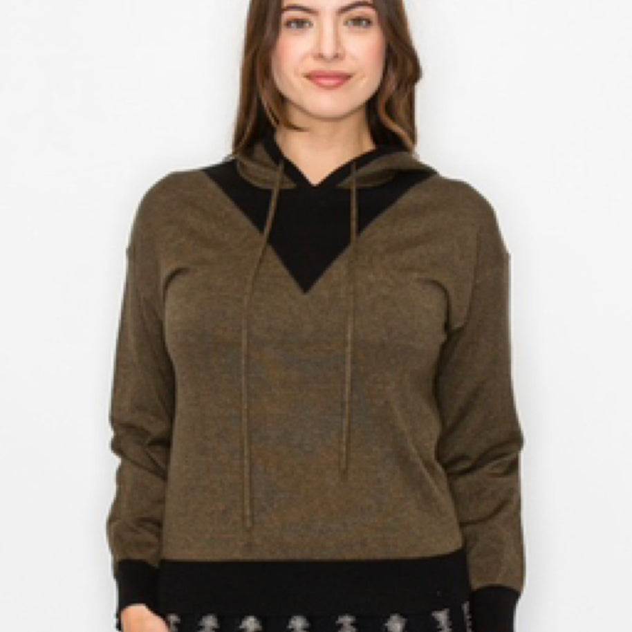 Pull String Hooded Sweater - Yal