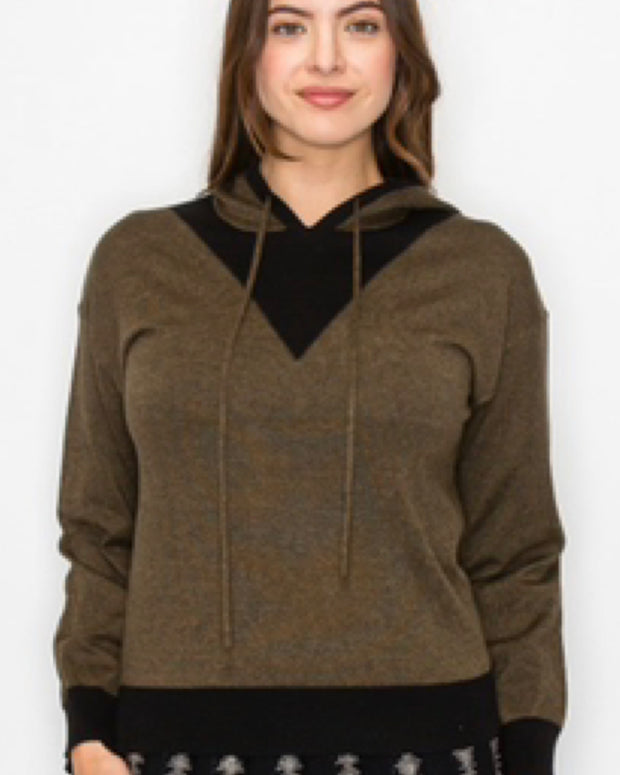 Pull String Hooded Sweater - Yal