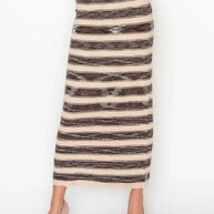 Stripe knit Aline skirt