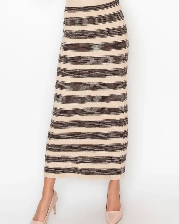 Stripe knit Aline skirt