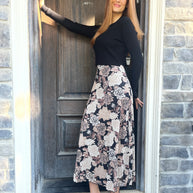 Floral Mesh Midi Slip Dress - promesa