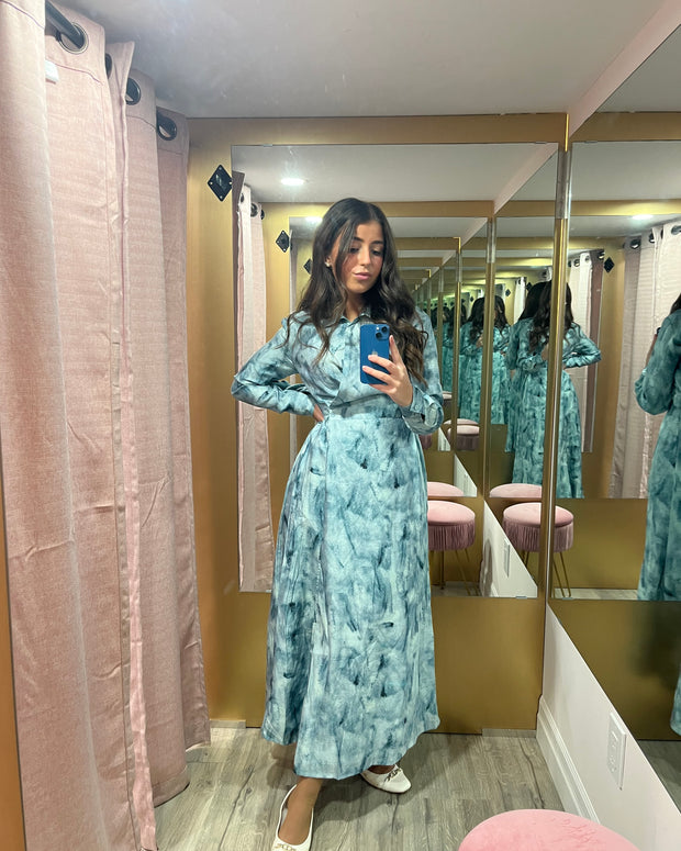 Printed Overlay Dress - Fringe Boutique