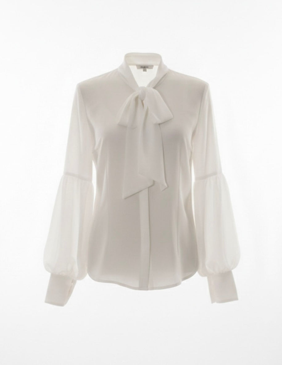 Chiffon Bow Blouse- Nina