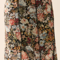 Floral Knit Inverted Seam Maxi Skirt