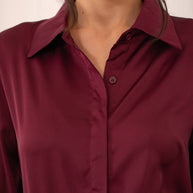 Léa satin shirt (S-M-L-XL) FW26 - CK08091: Choco / 1S-1M-1L-1XL
