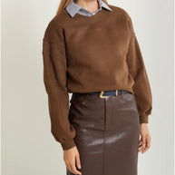 Brown Leather Skirt