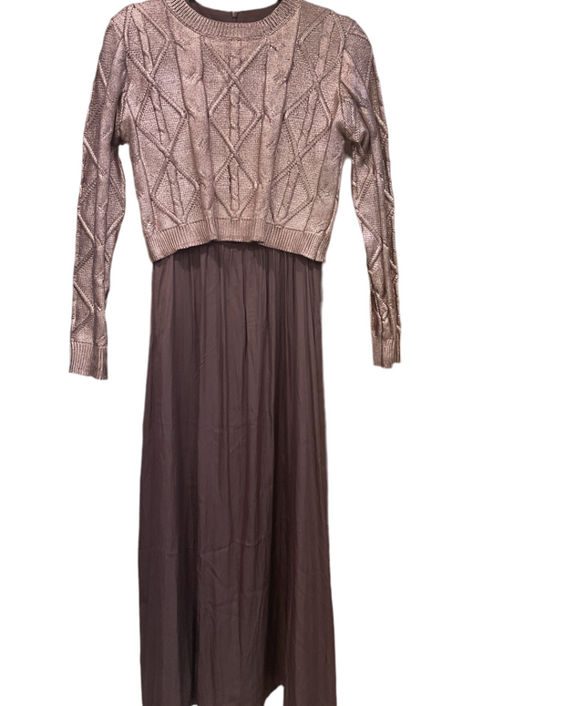 Jumper with Metallic Overlay - Luella - Fringe Boutique