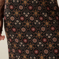 Floral-Print Mesh Elastic-Waist Straight Maxi Skirt