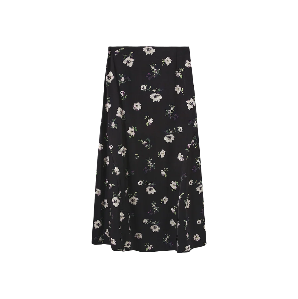 FLORAL ZIPPER ALINE SLIP SKIRT