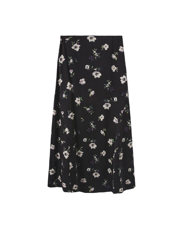 FLORAL ZIPPER ALINE SLIP SKIRT